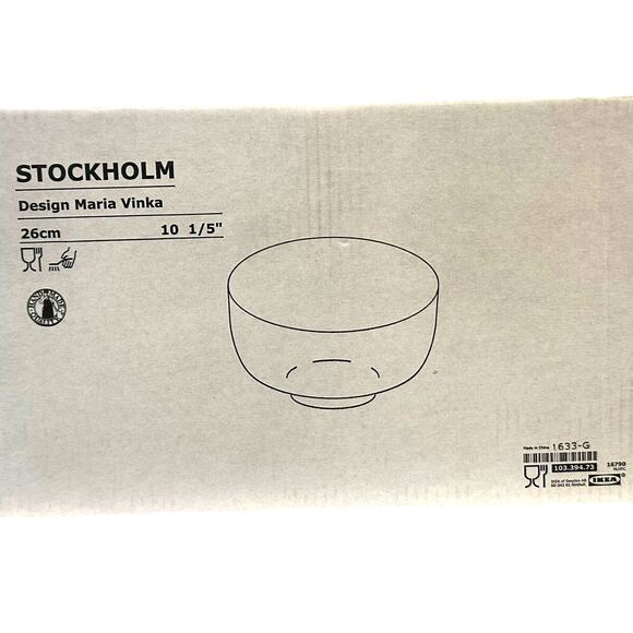 Stunning IKEA Stockholm Collection Large Blue Clear Glass Salad/Serving Bowl - Picture 7 of 7